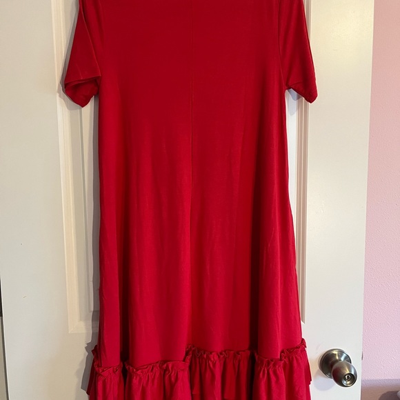 NWOT-Red Zenana Outfitters Ruffle Dress - Picture 3 of 5